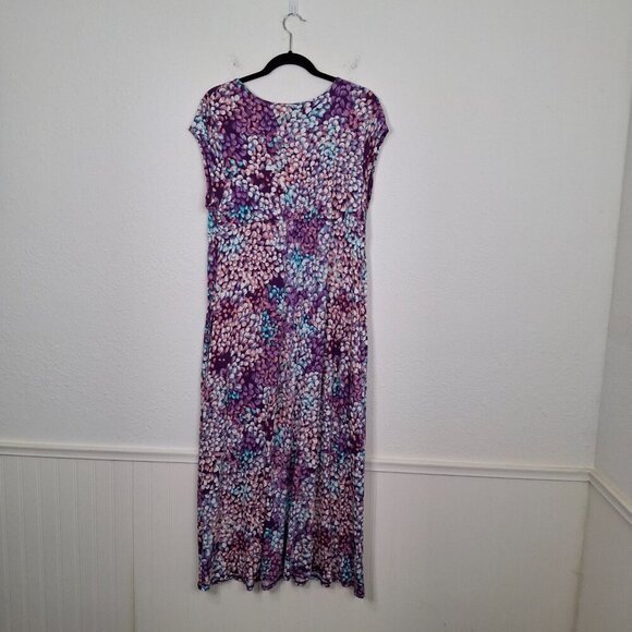 Carole Hochman Heavenly Soft Nightgown & Robe Set Sz PL Maxi floral Boho Artsy - Picture 8 of 16